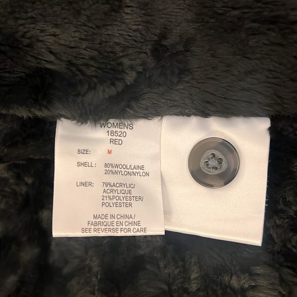 Woolrich Women’s Zip Up Faux Fur Lined Wool Vest, Sz. Medium - Picture 7 of 11